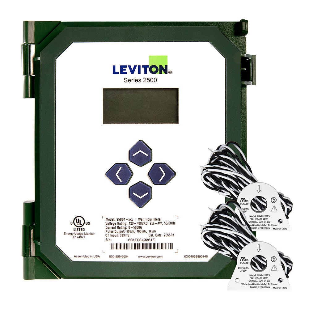 VerifEye Series 2500 Submeter with 2 Solid Core Current Transformers Front View