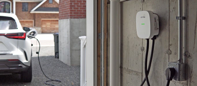 Plug-In EV Charger in Residential Garage