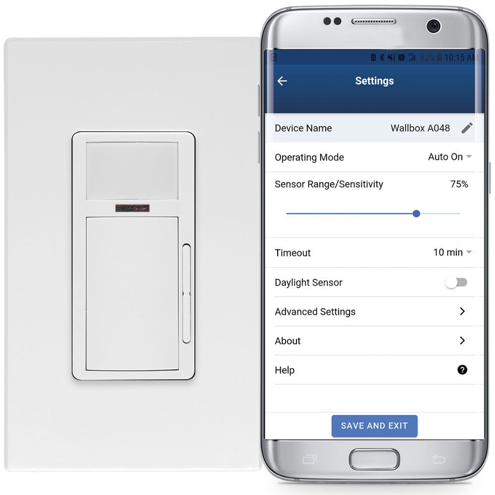 Wall switch occupancy sensor with smartphone app