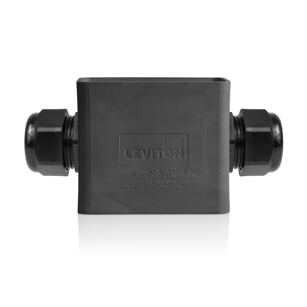 Product image for Single-Gang Portable Outlet Box, Standard Depth, Feed-Thru Style