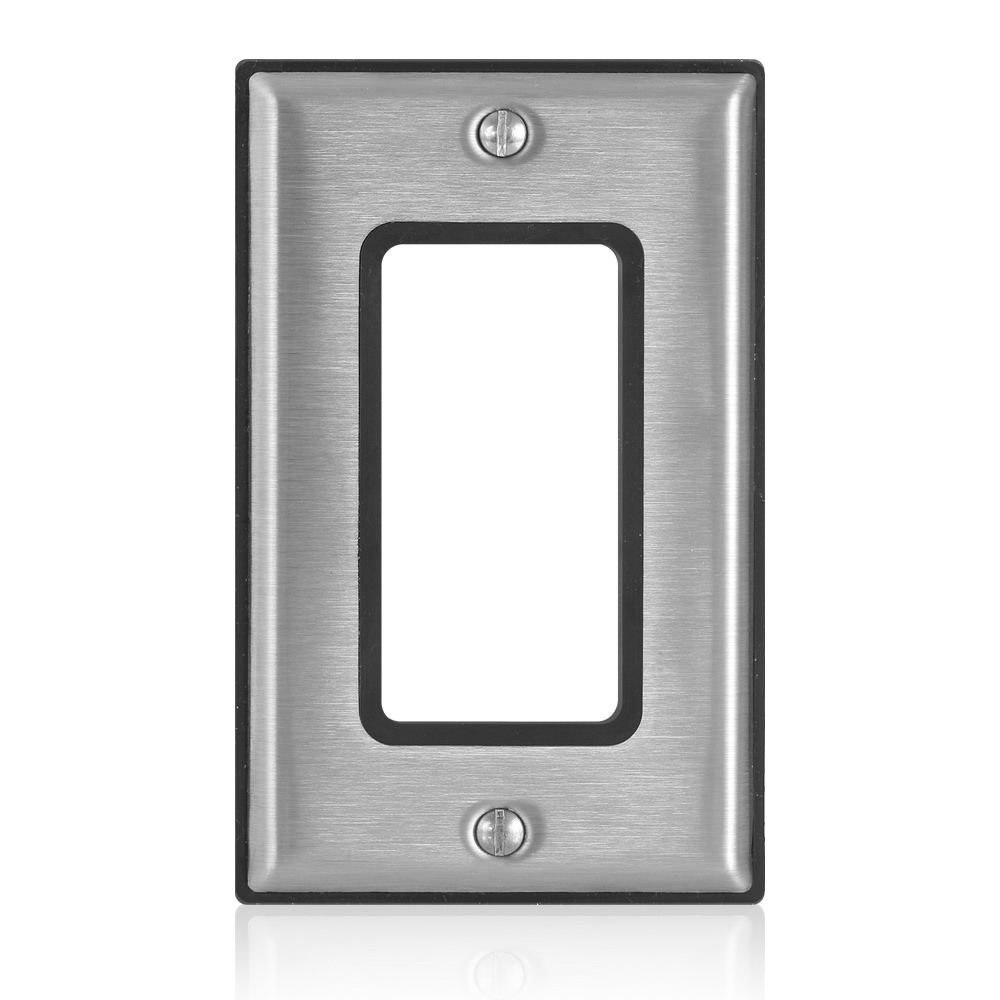 Product image for 1-Gang Decora Wallplate, Standard Size, Non-Magnetic Stainless Steel