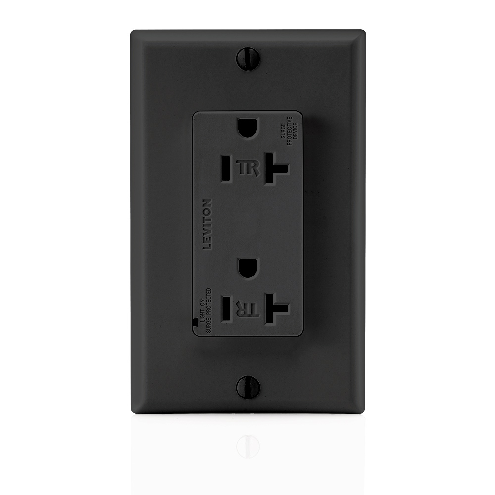 Product image for Tamper-Resistant Surge Protective Receptacle, 20 Amp 125 Volt