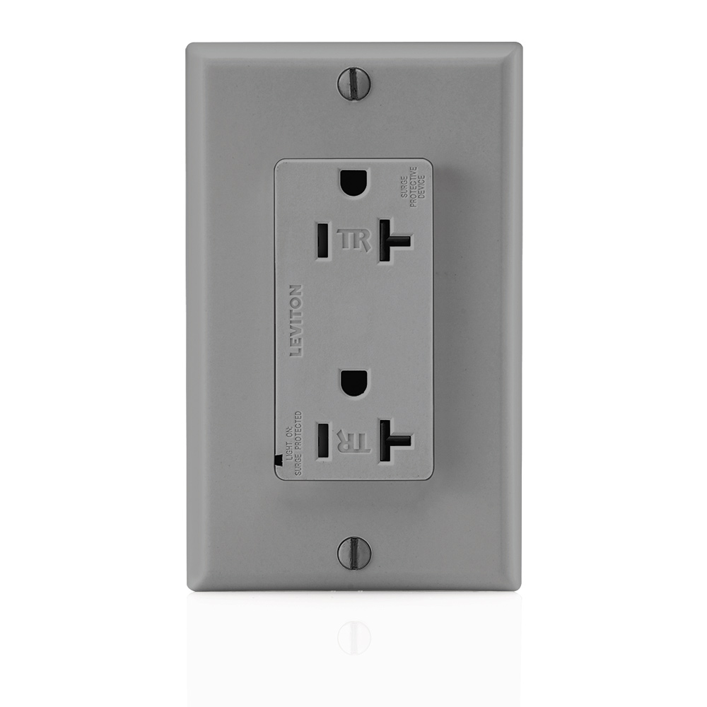 Product image for Tamper-Resistant Surge Protective Receptacle, 20 Amp 125 Volt
