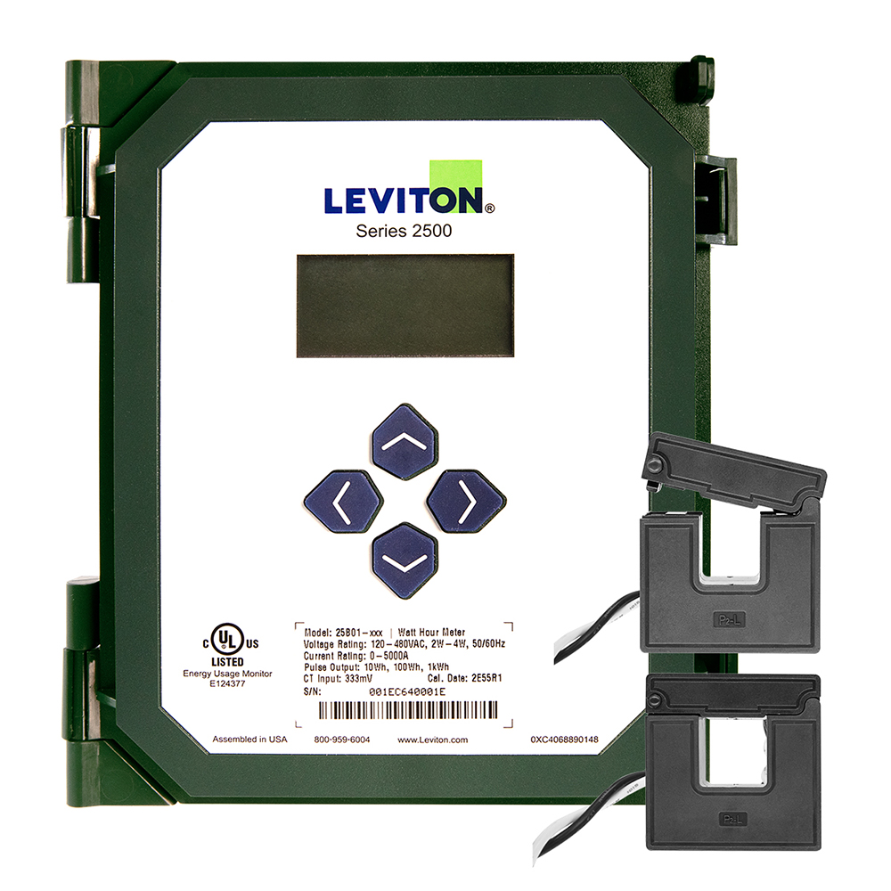 Product image for Submeter, 120/208V or 277/480V, 3-Phase Programmable, Pulse/Modbus with (2) 200A Split Core CTs 