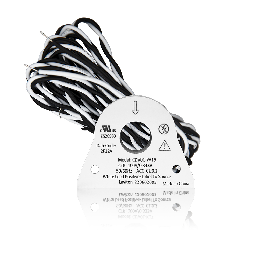 Product image for Current Transformer, Solid Core, 100A, 333mV, 0.60” Opening, 144” Lead, 0.2% Accuracy