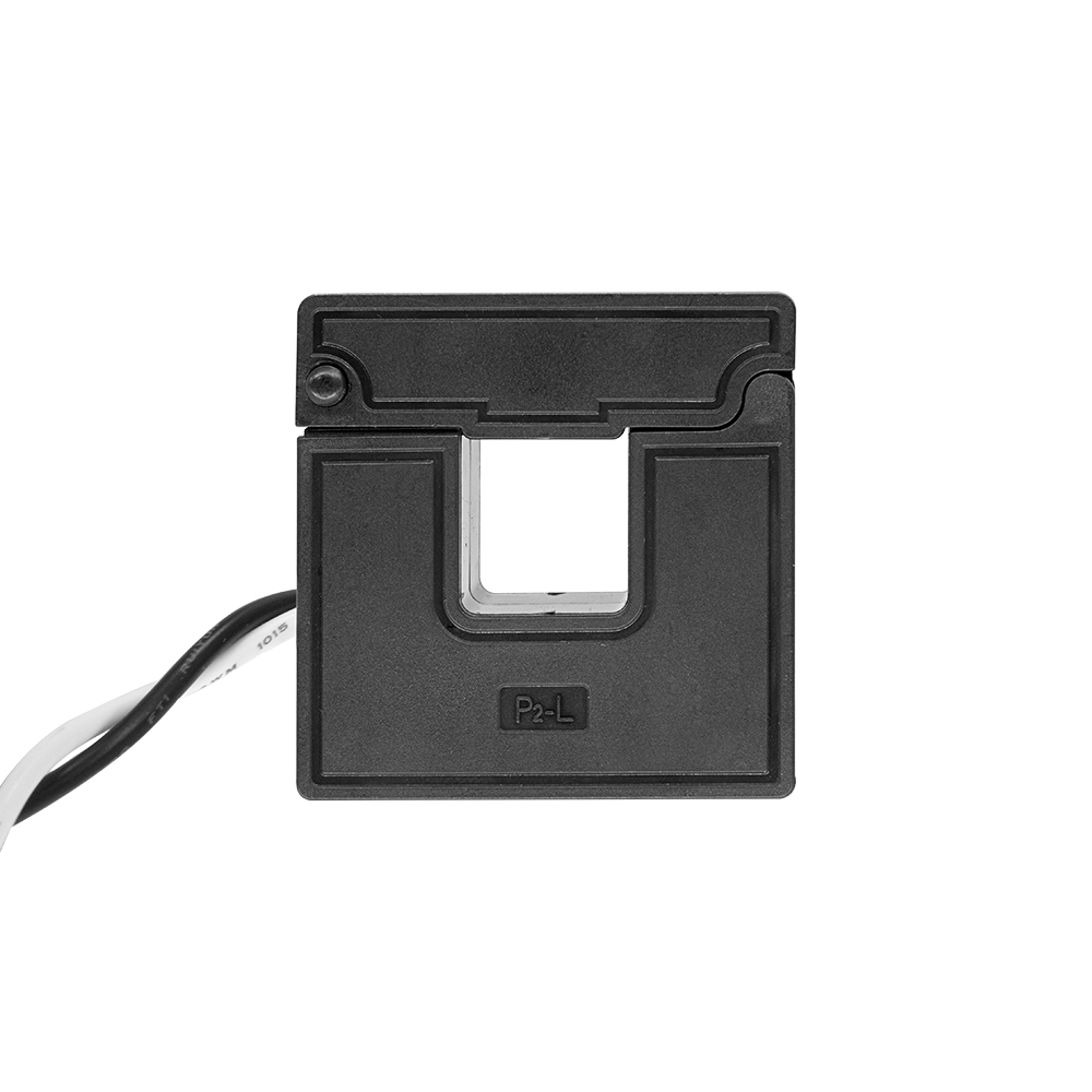 Product image for Current Transformer, Split Core, 100A, 333mV, 1.0” Opening, 144” Lead, 0.5% Accuracy, Black, For Submetering