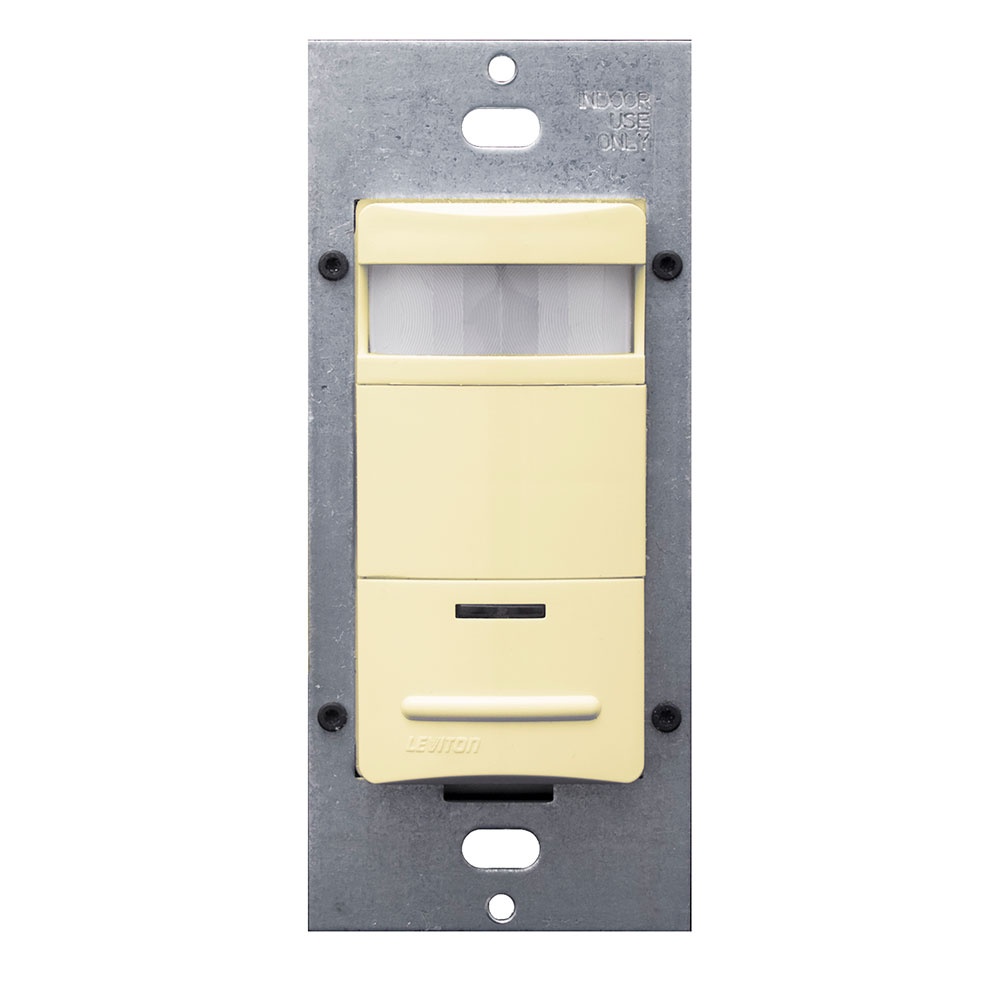 Product image for Occupancy Sensor, PIR, Wall Switch, 1600SF, 120-277V, Ivory, Decora®
