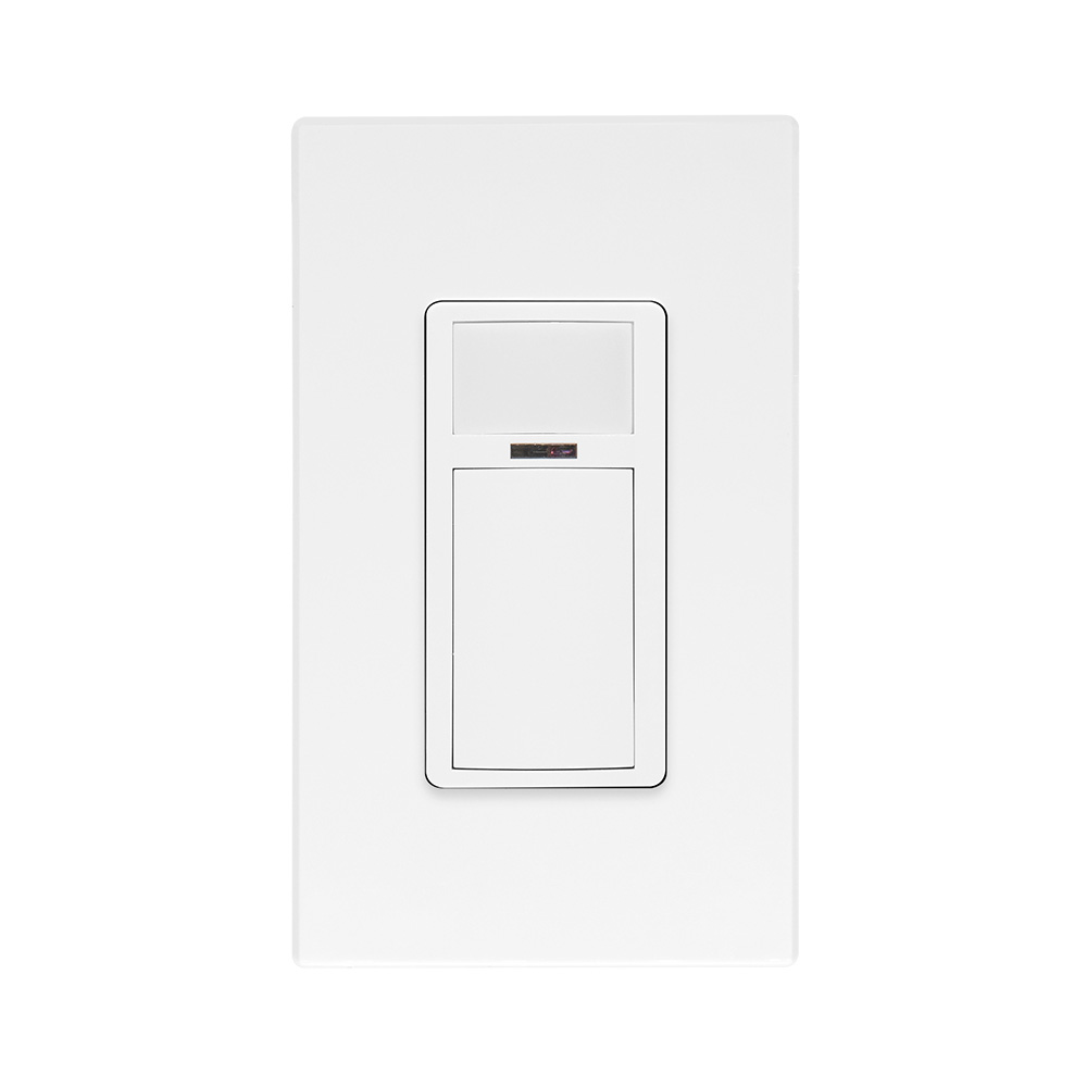 Product image for Smart Sensor, PIR, Wallbox Occupancy Sensor/Vacancy Sensor, App configurable, 120VAC, Commercial Grade, White