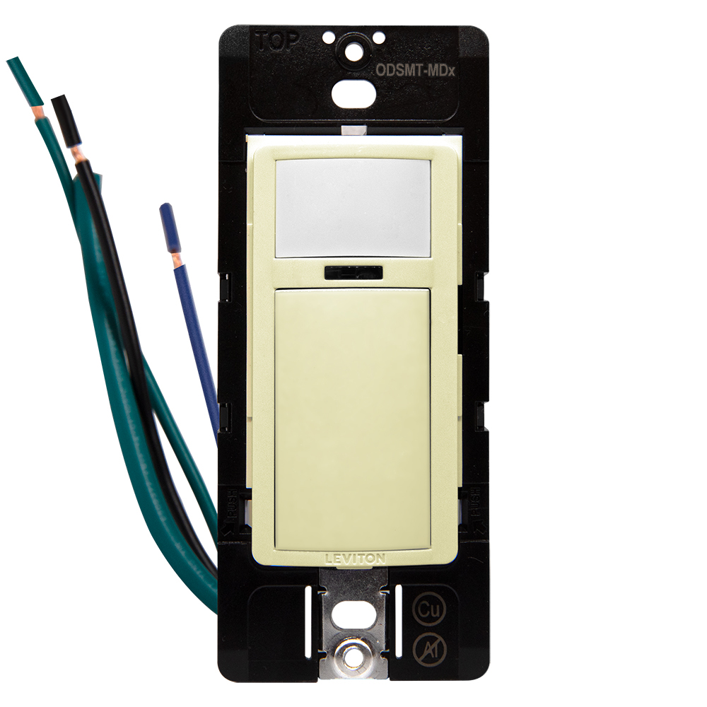 Product image for Smart Wallbox Sensor, Multi-Tech, 120-277VAC, Switch, Ivory