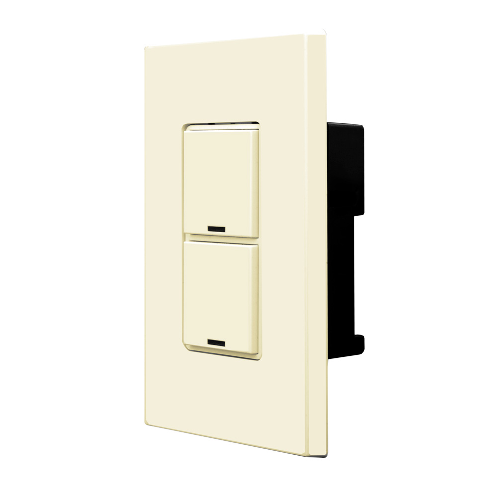 Product image for GreenMAX® Digital Keypad, Light Switch, 2 Button, LumaCAN3, Ivory