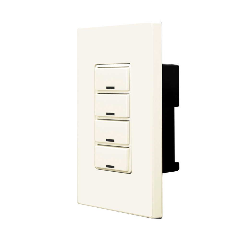 Product image for GreenMAX® Digital Keypad, Light Switch, 4 Button, LumaCAN3, Light Almond