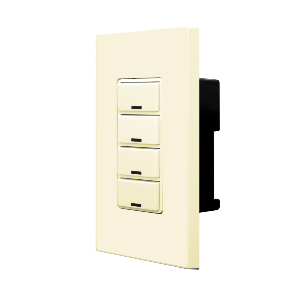 Product image for GreenMAX® Digital Keypad, Light Switch, 4 Button, LumaCAN3, Ivory