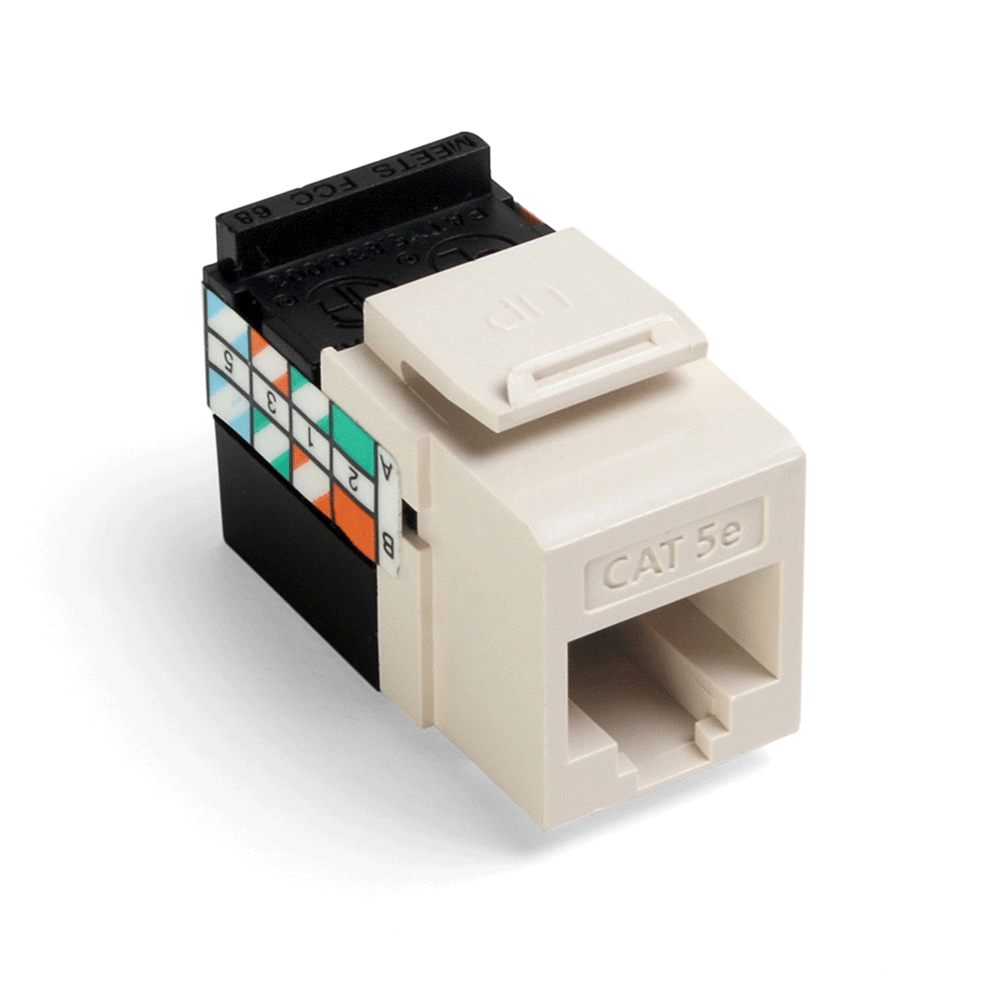 Product image for GIGAMAX™ Cat 5e QUICKPORT™ Jack, Light Almond