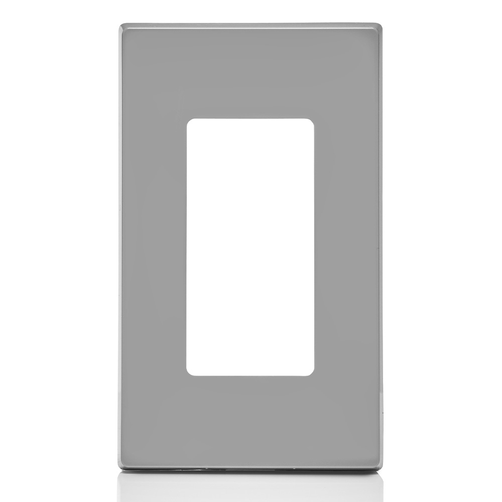 Product image for 1-Gang Decora Plus Screwless Wallplate Polycarbonate, Gray