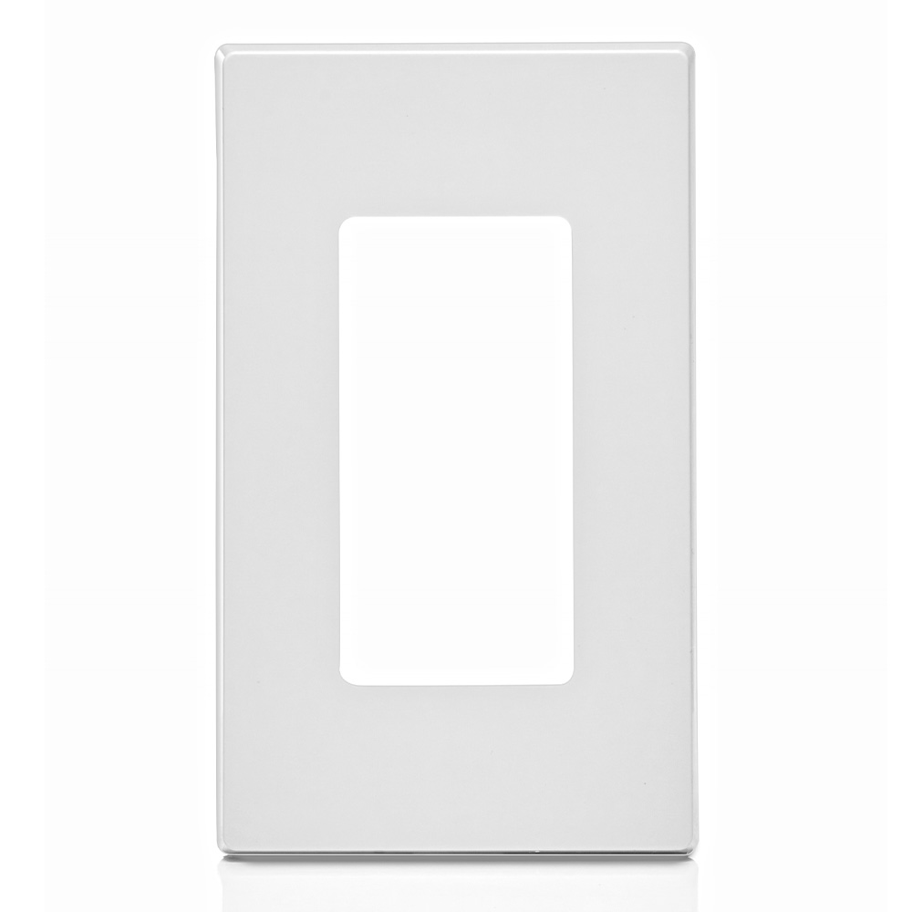 Product image for 1-Gang Decora Plus Screwless Wallplate Polycarbonate, White