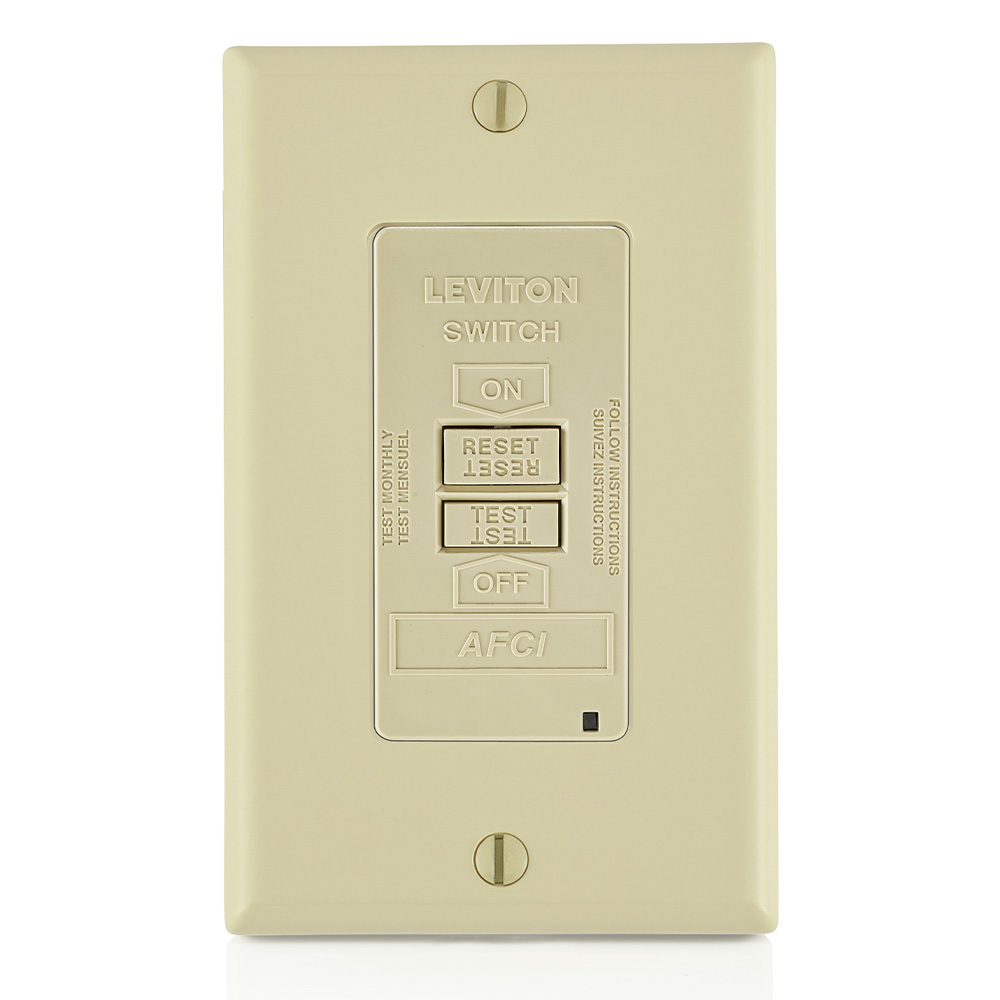 Product image for 20 Amp, Blank Face AFCI with LED Indicator Light