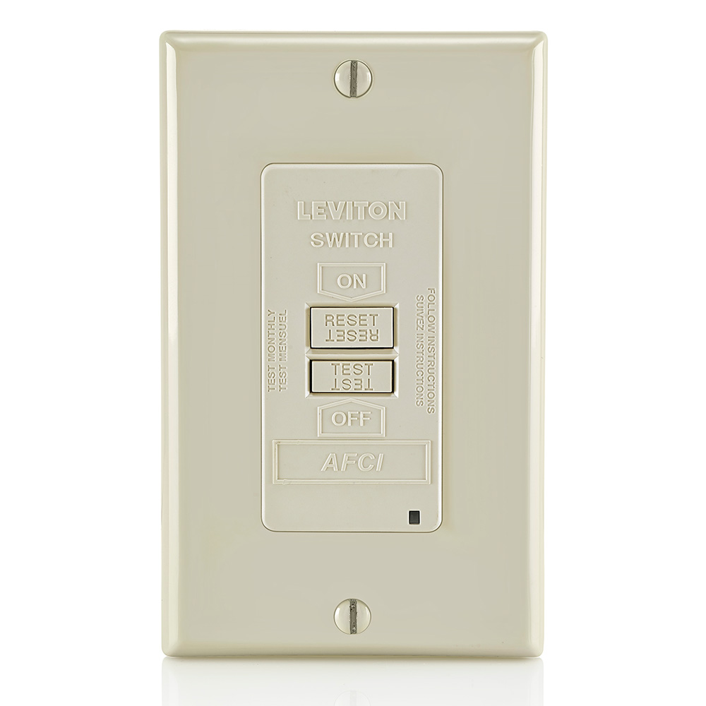 Product image for 20 Amp, Blank Face AFCI with LED Indicator Light
