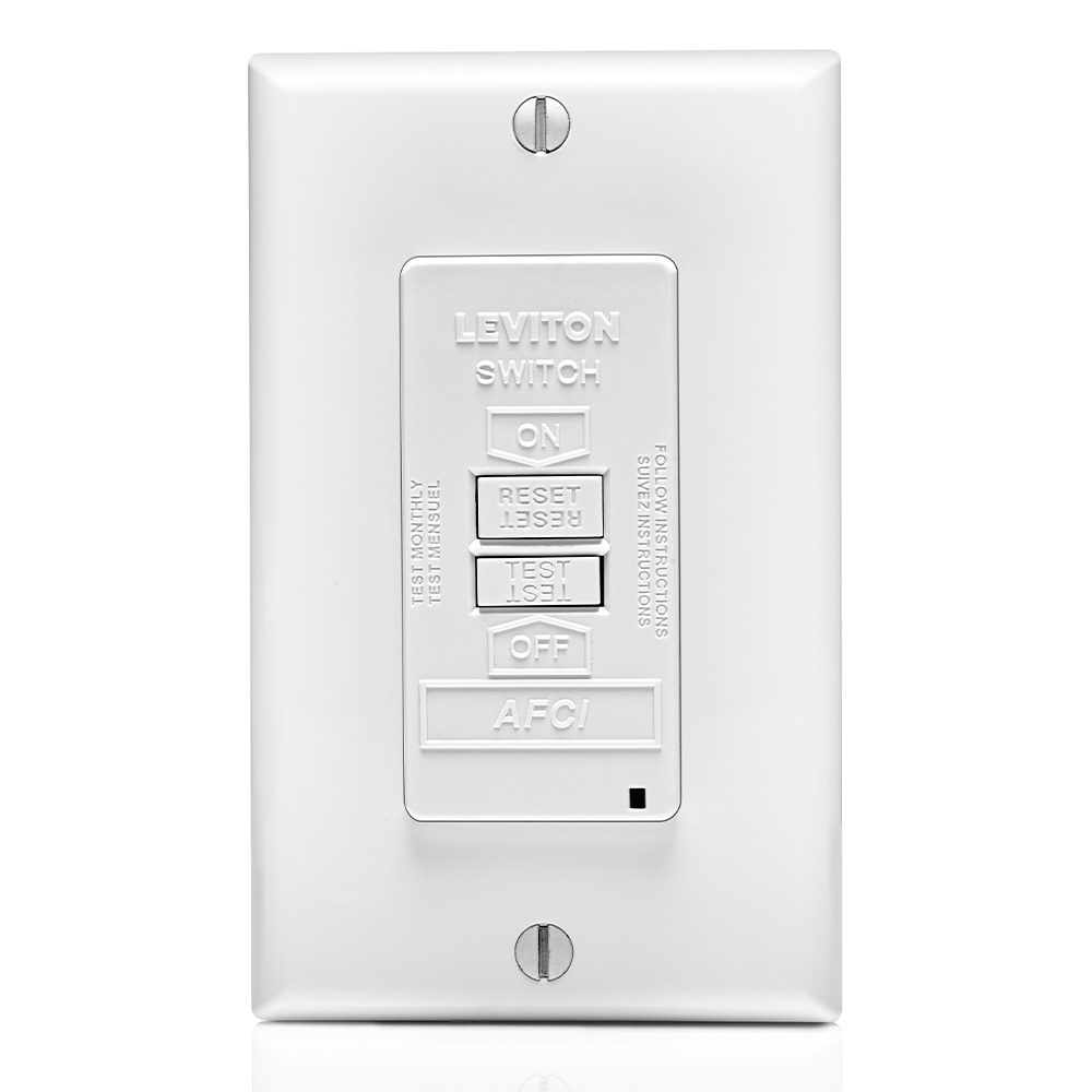 Product image for 20 Amp, Blank Face AFCI with LED Indicator Light