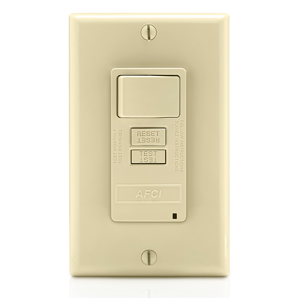Product image for 15 Amp, AFCI/Switch Combo with LED Indicator Light