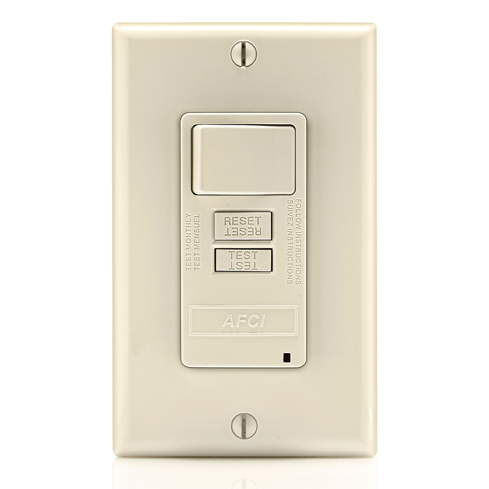 Product image for 15 Amp, AFCI/Switch Combo with LED Indicator Light