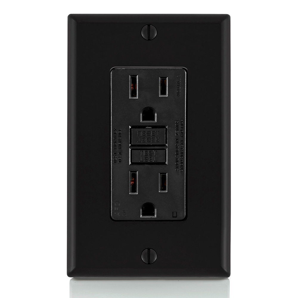 Product image for 15 Amp, Tamper-Resistant AFCI Outlet with LED Indicator Light
