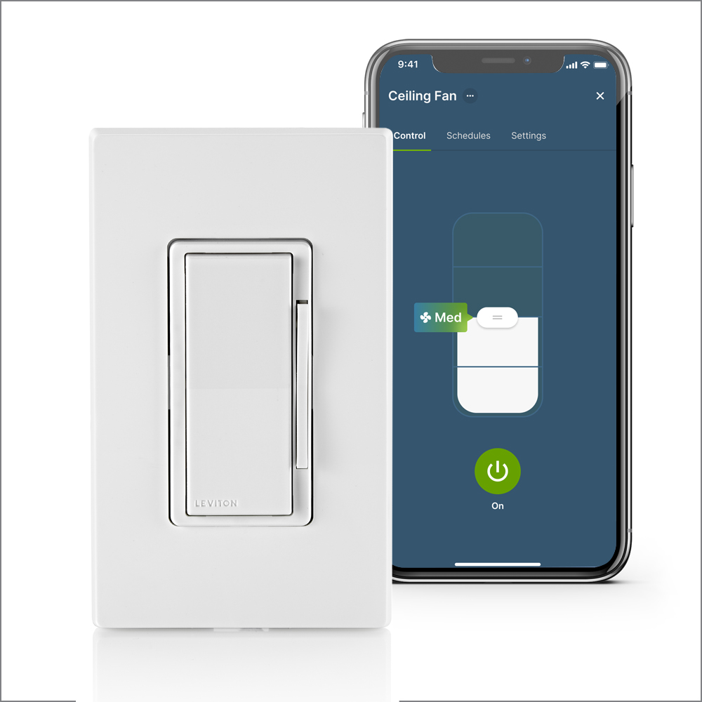 Product image for Decora Smart Fan Speed Controller, Wi-Fi, Neutral Wire Required