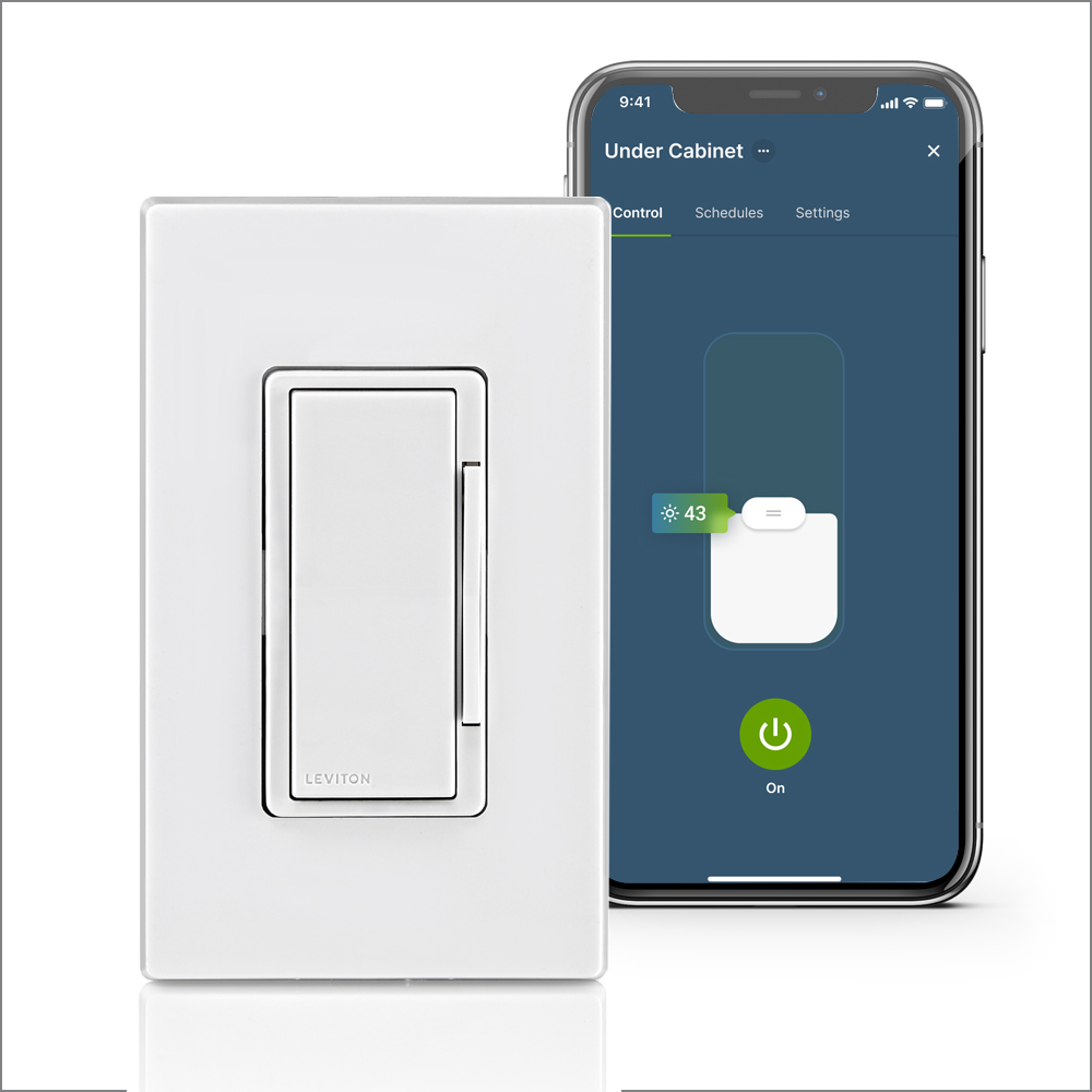 Product image for Decora Smart ELV/LED Phase Selectable Dimmer, Wi-Fi, Neutral Wire Required
