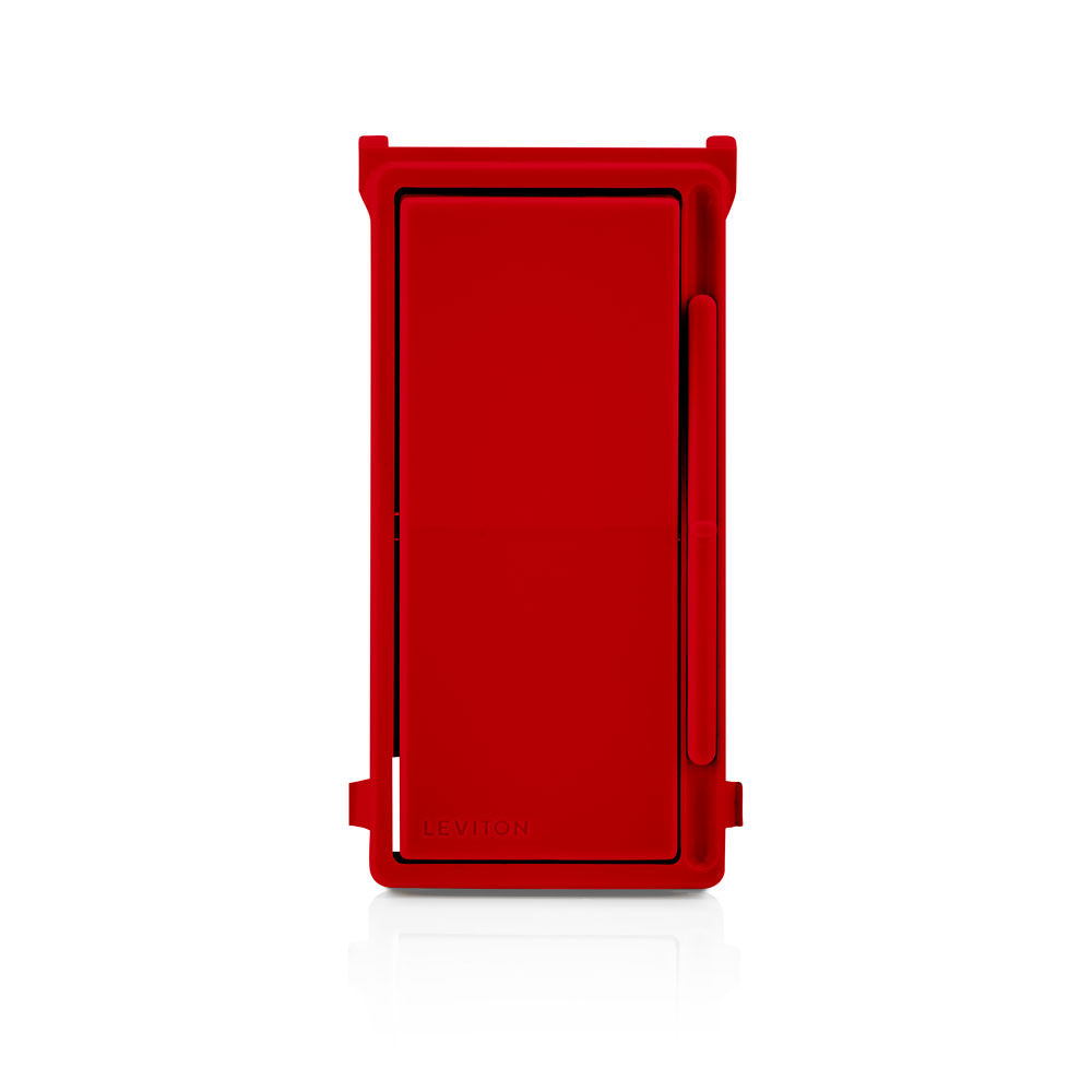 Product image for Decora Slide Dimmer Switch and Fan Speed Control Color Change Kit, for use with DSE06, DS710, DSX10, DSX12, DSH06, DSH08 dimmers and DSF01 fan speed control, Red