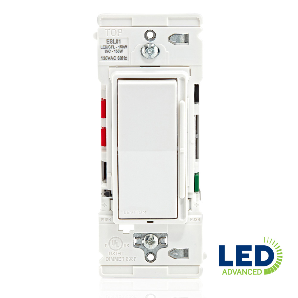 Product image for Decora Lever Edge Rocker Slide Dimmer Switch