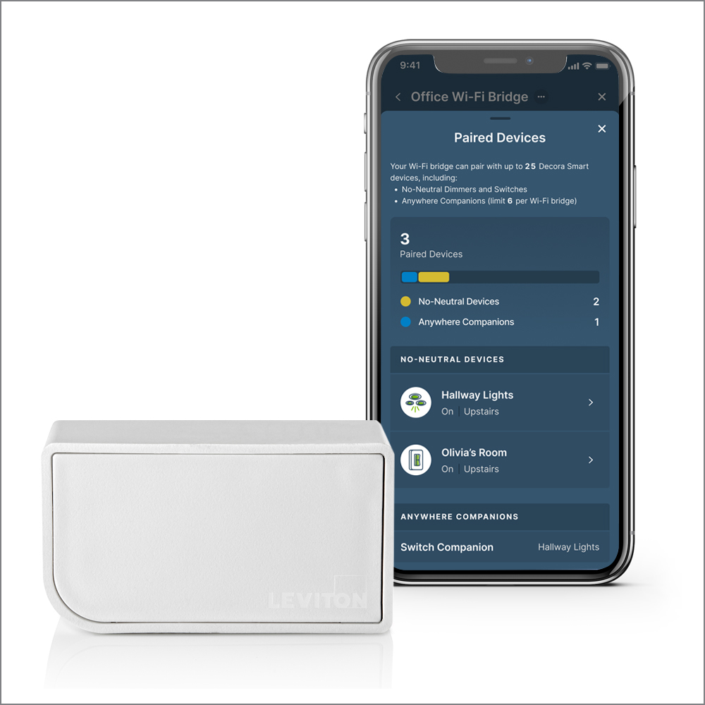 Product image for Wi-Fi Bridge for No-Neutral Decora Smart Dimmer and Switch (DN6HD and DN15S)