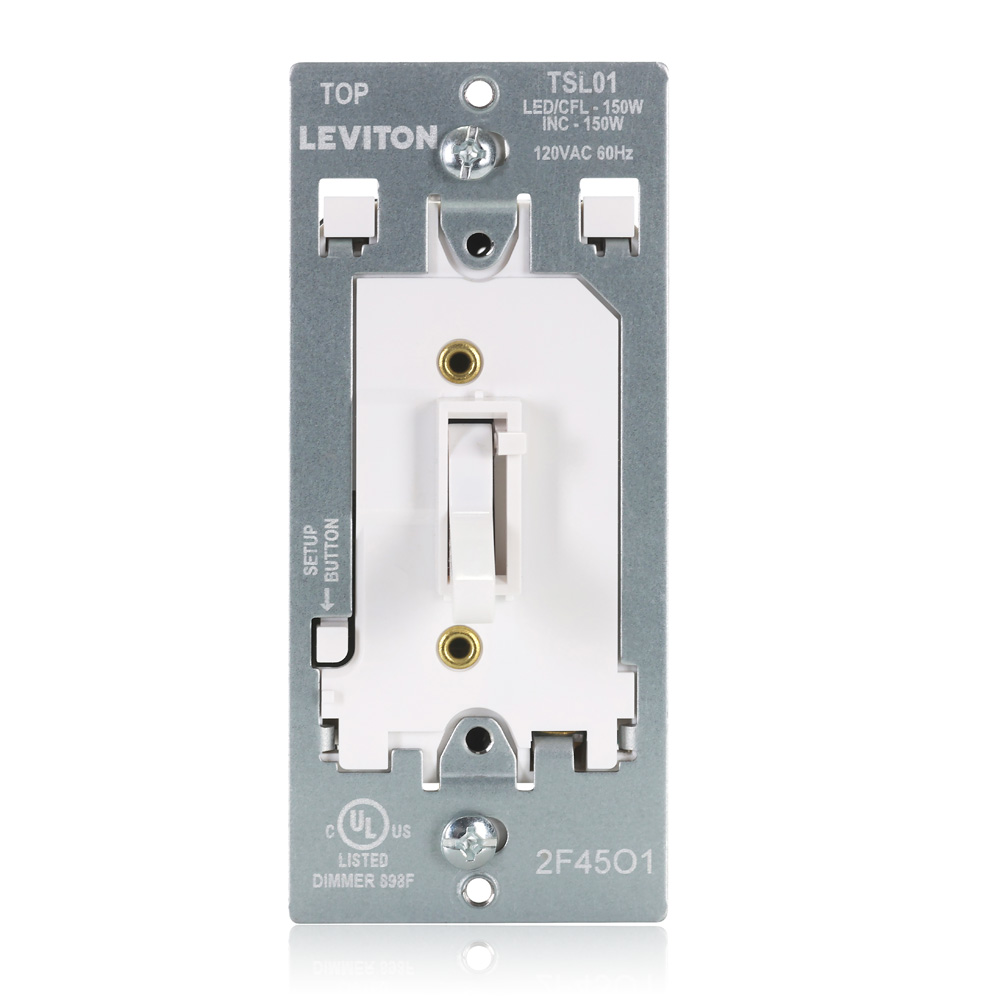 Product image for Toggle Slide Dimmer Switch for Dimmable LED, CFL, and Incandescent Lighting