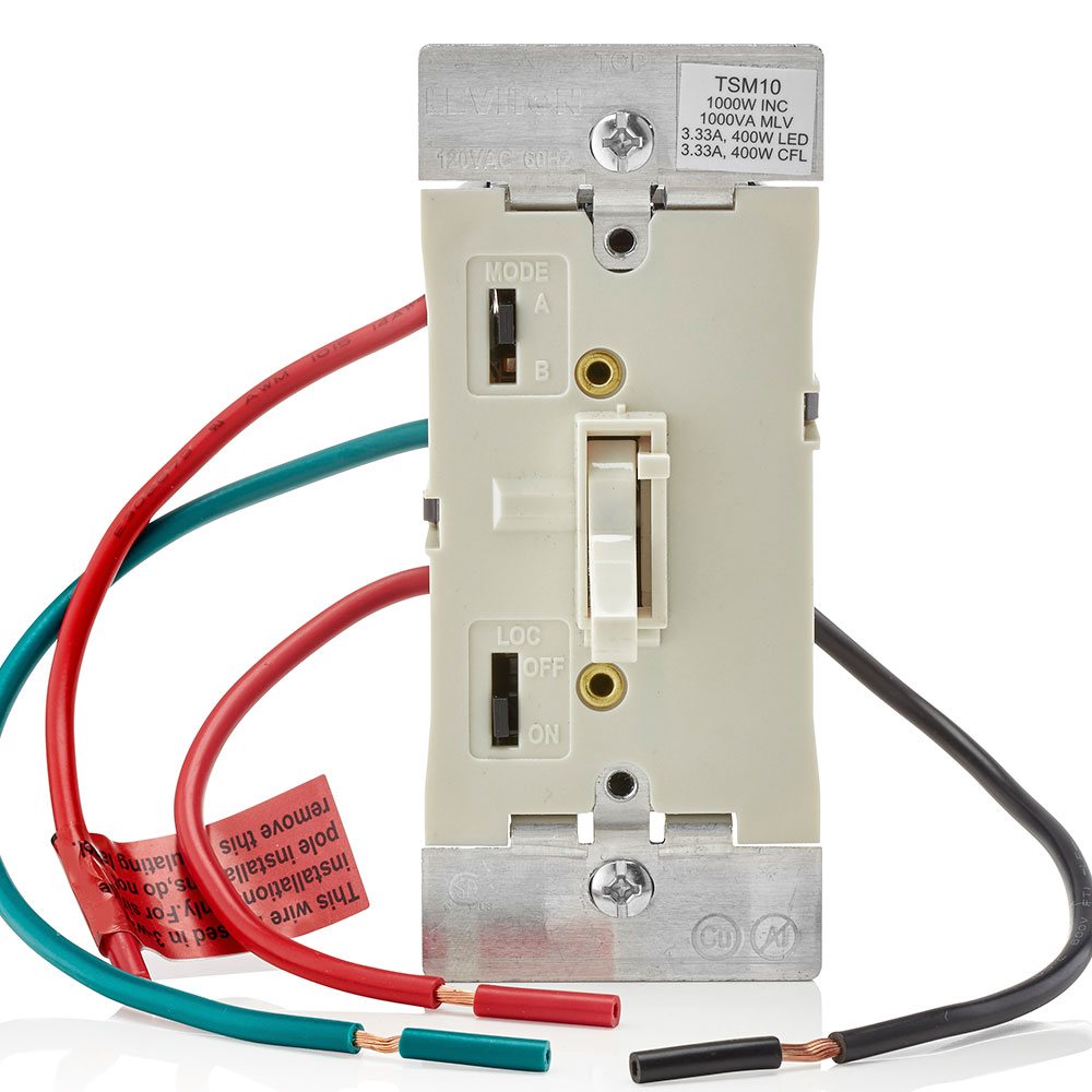 Product image for Toggle Slide Dimmer Switch for Magnetic Low Voltage, LED, Halogen and Incandescent Bulbs