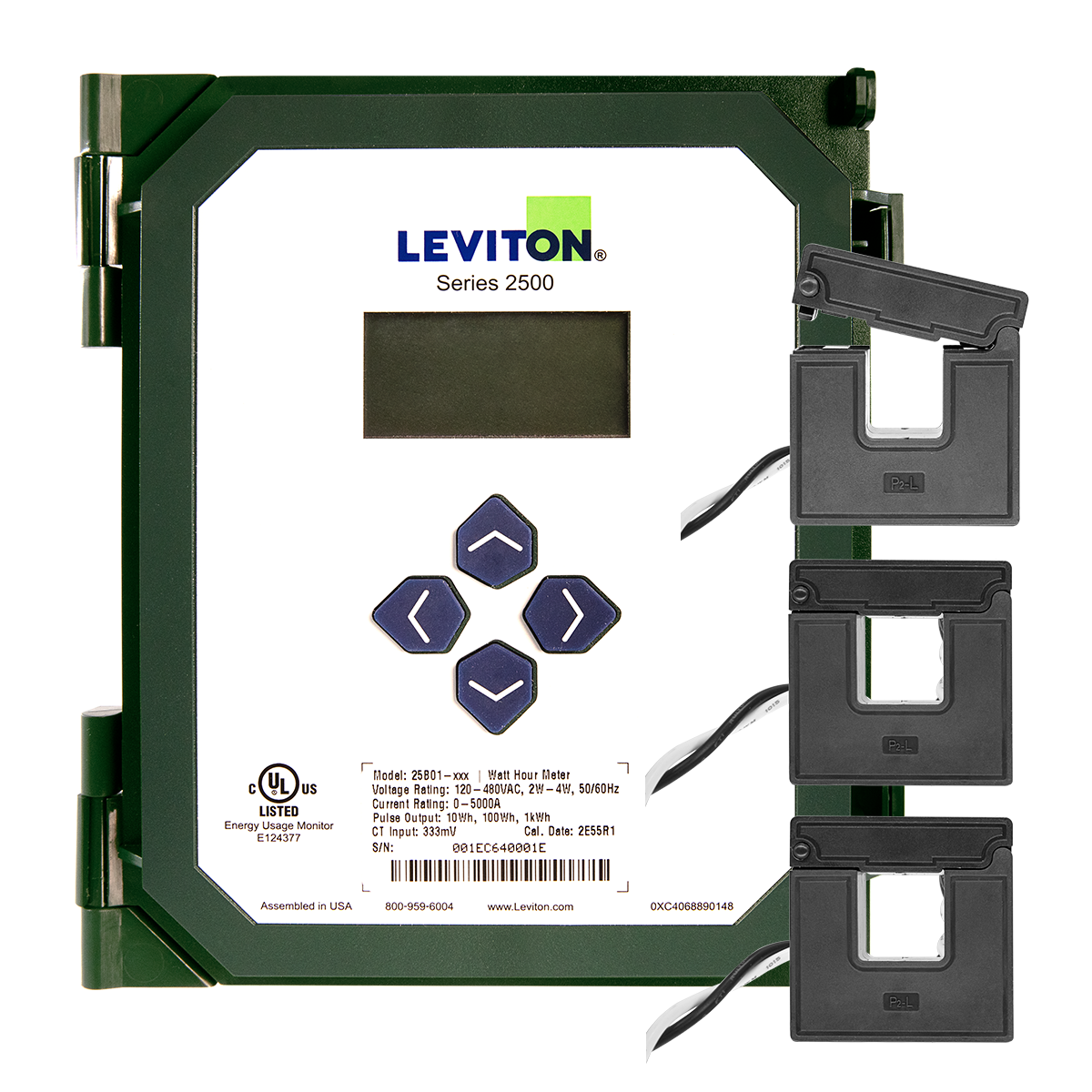 VerifEye Series 2500 Kit, 25B01 meter with 3 CTV04-KD1 Split Core CTs- 400A